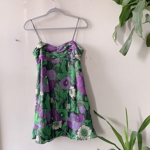 Nanette Lepore silk dress with metallic detail Sz4